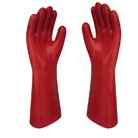 Guante PVC rojo 60 cm