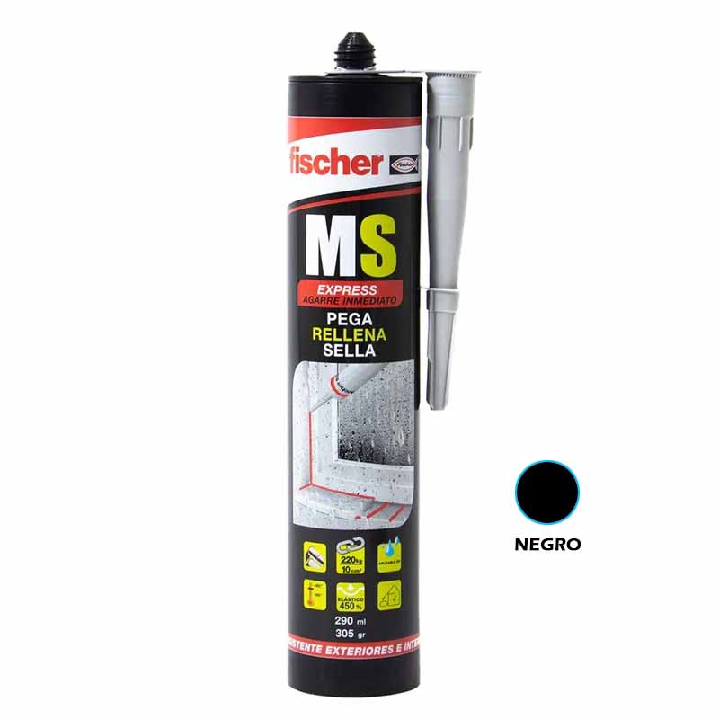Sellador adhesivo Fischer MS Negro x 290ml
