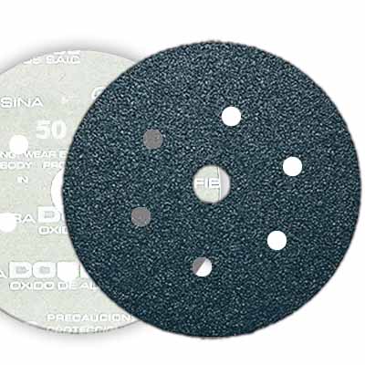 Disco fibra Zirc 5″ c/ 8 perf Gr 50 Velcro DSC