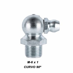 Alemite M6x1.00 curvo 90º