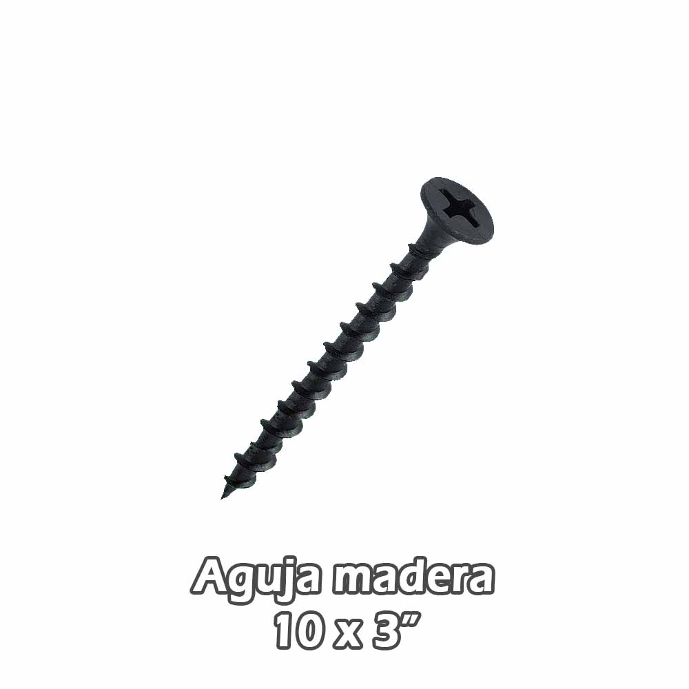 Torn aguja madera Negro 10 x 3