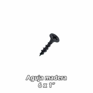 Torn aguja madera Negro 6 x 1