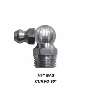 Alemite 1/4 gas curvo 90º