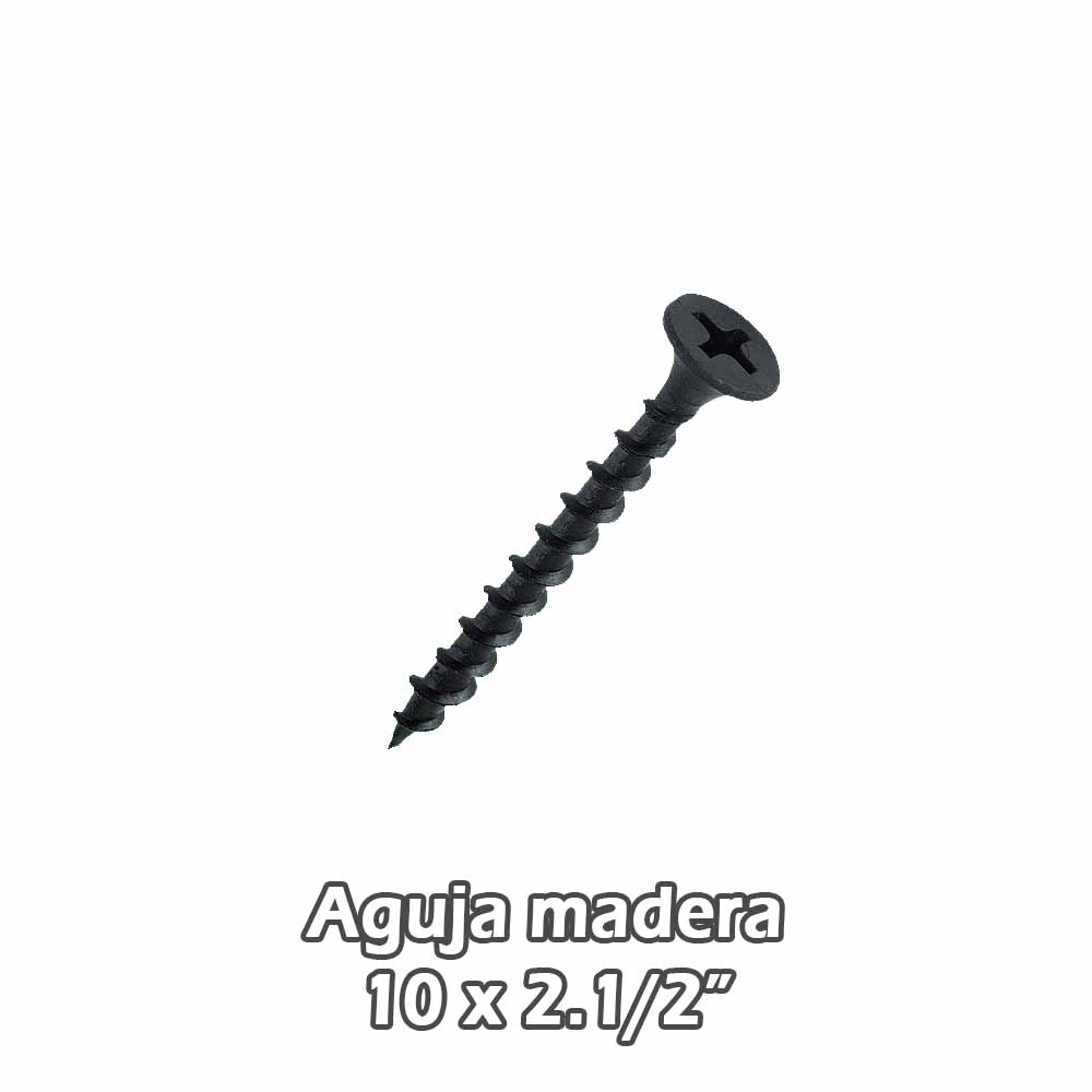 Torn aguja madera Negro 10×21/2