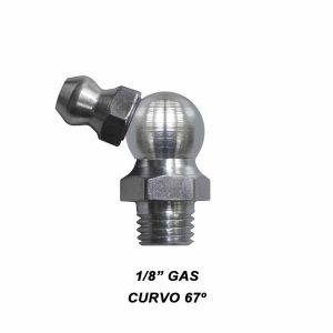 Alemite 1/8 gas curvo 67º