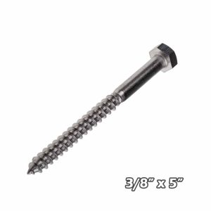 Tirafondo inox 3/8 x 5