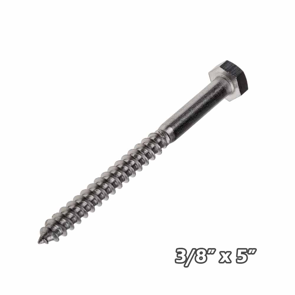 Tirafondo inox 3/8 x 5