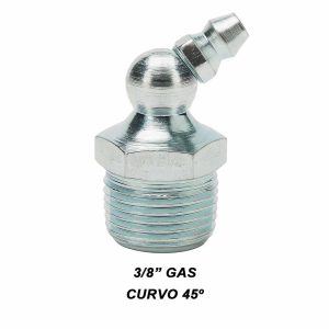 Alemite 3/8 gas Curvo 45º