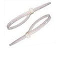 Abrazadera plastica 200×3.6 blanca 100 unid
