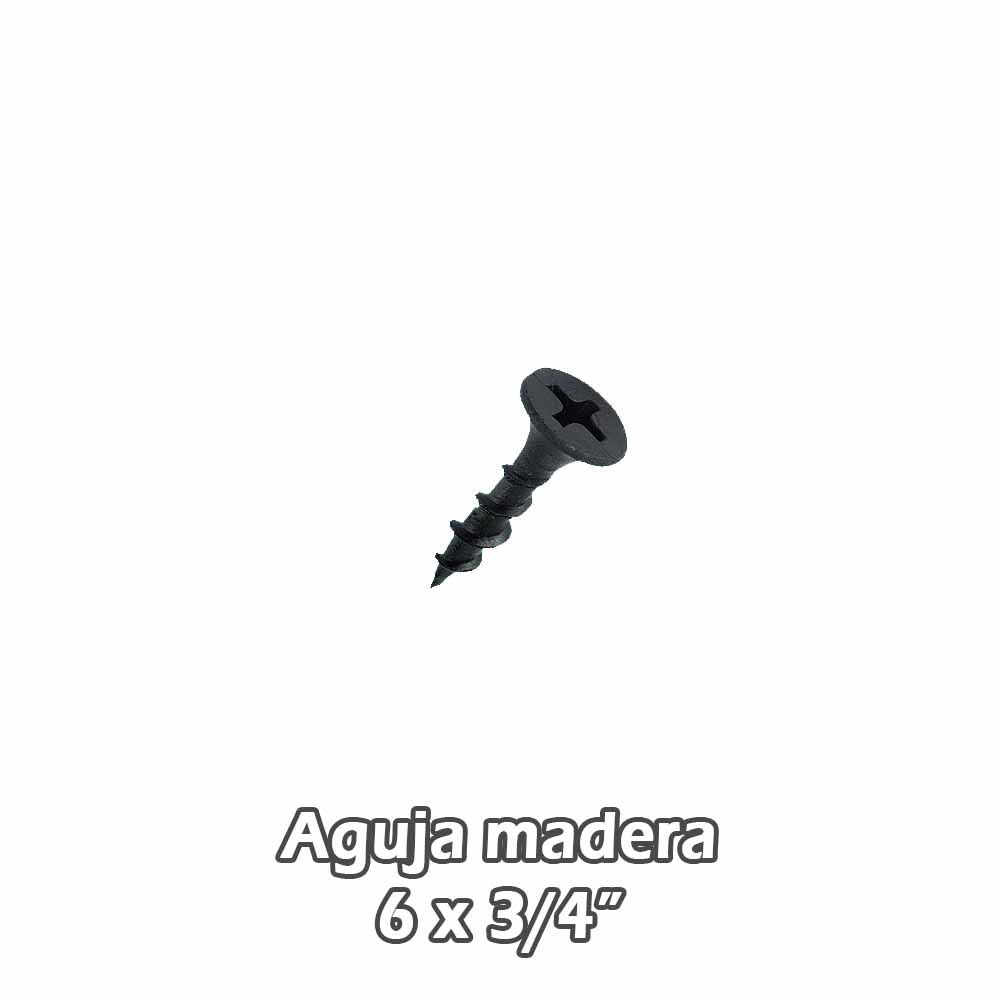 Torn aguja madera Negro 6 x 3/4