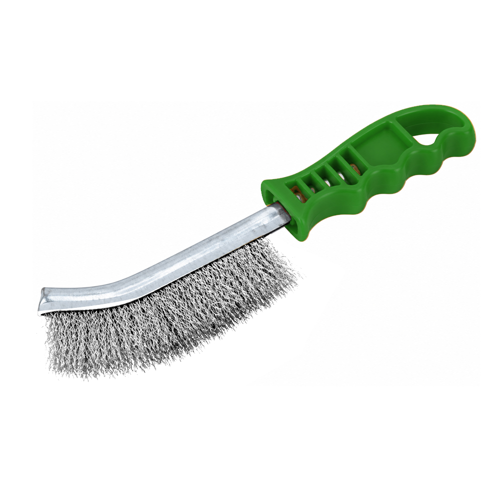 Cepillo alambre Inox FPL 132 cabo plastico Verde