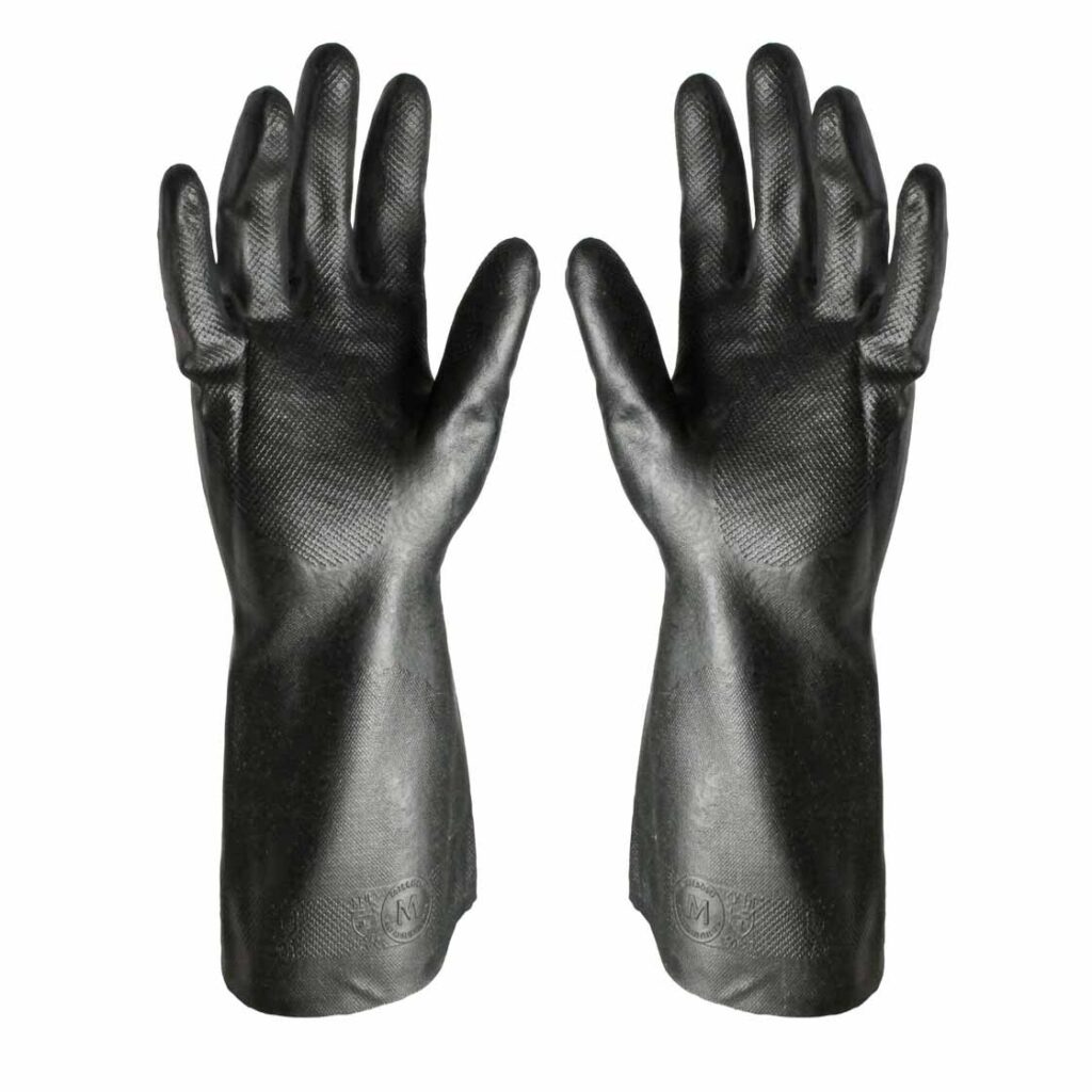 Par guantes latex pesado 40 cm Talle 9