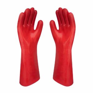 Guante PVC rojo 30 cm