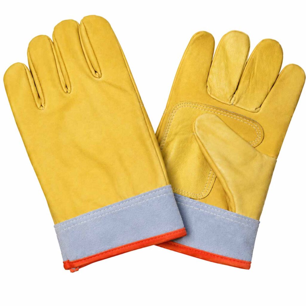 Par guantes vaqueta americano (puño descarne)