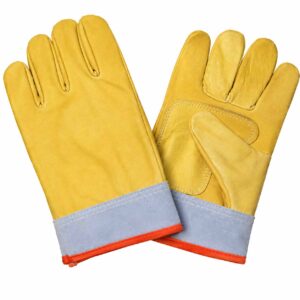 Par guantes vaqueta americano (puño descarne)