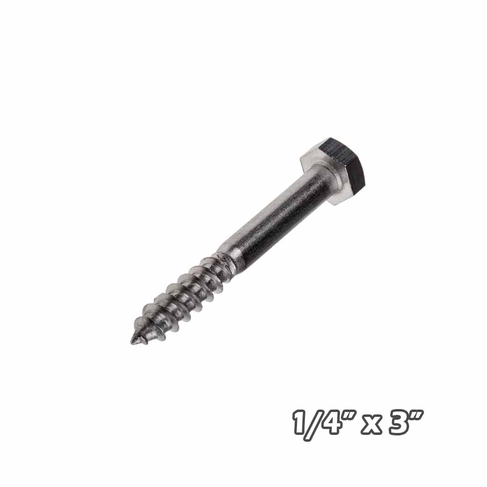 Tirafondo inox 1/4x 3