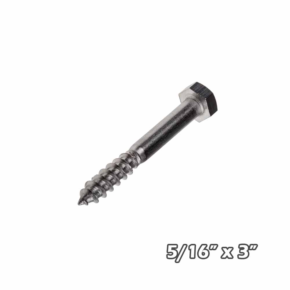 Tirafondo inox 5/16 x 3