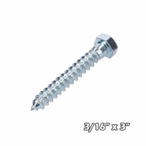 Tirafondo Zinc 3/16×3