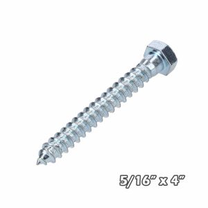Tirafondo Zinc 5/16 x 4