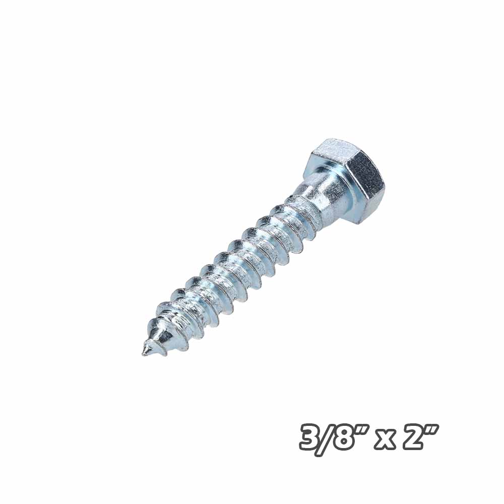Tirafondo Zinc 3/8 x 2