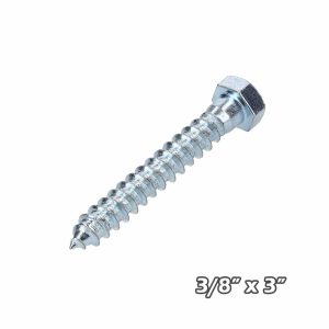 Tirafondo Zinc 3/8 x 3