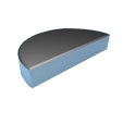Chaveta 1/2 luna DIN 6888 10x16x45