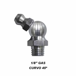 Alemite 1/8 gas curvo 45º