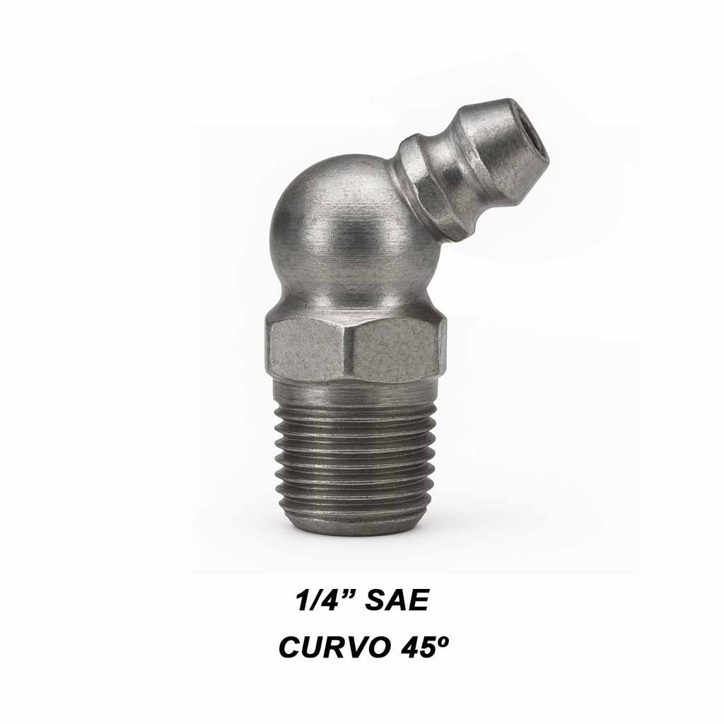 Alemite 1/4 sae curvo 45º