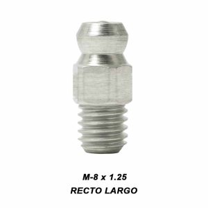 Alemite M8x1.25 recto largo