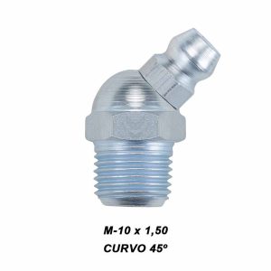 Alemite M10x1.50 curvo 45º