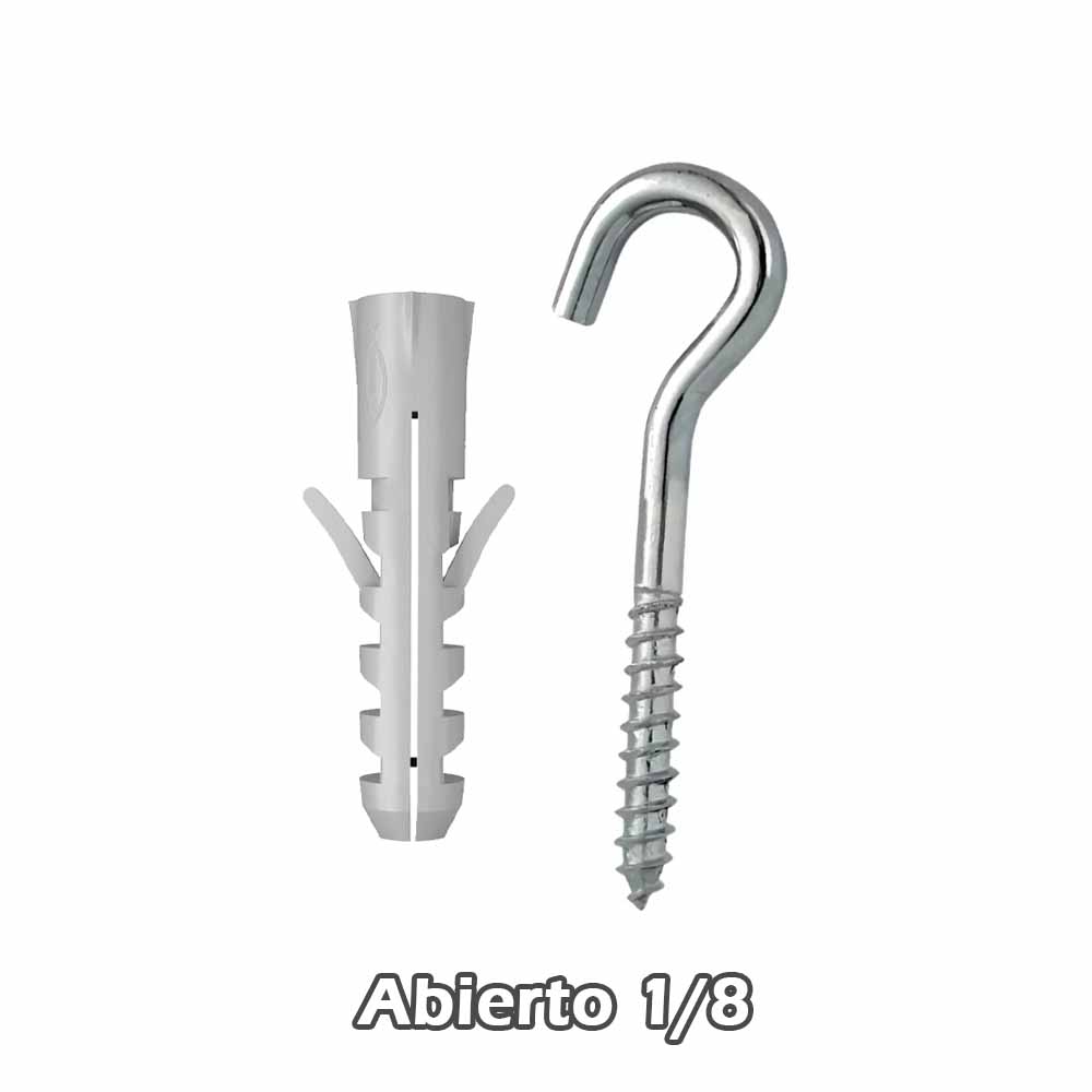 Piton Zinc 1/8 abierto c/taco