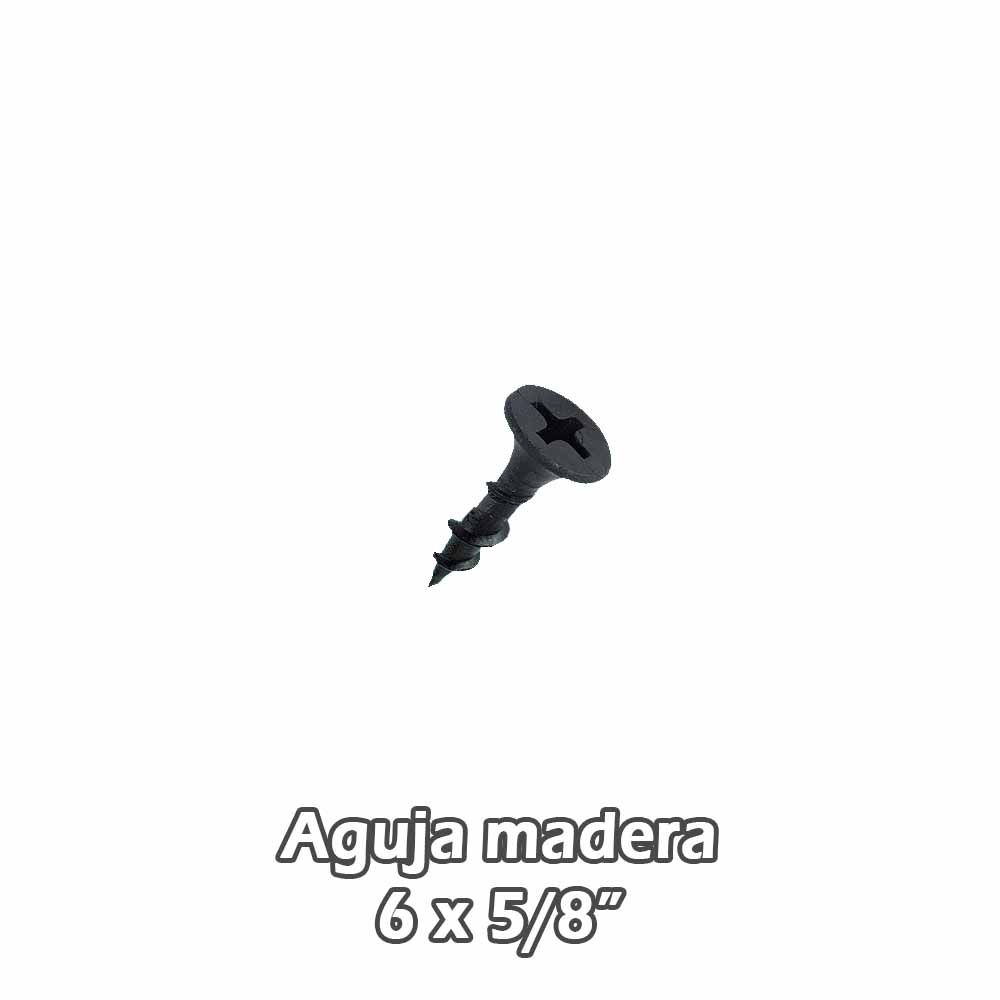 Torn aguja madera Negro 6 x 5/8