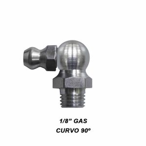 Alemite 1/8 gas curvo 90º