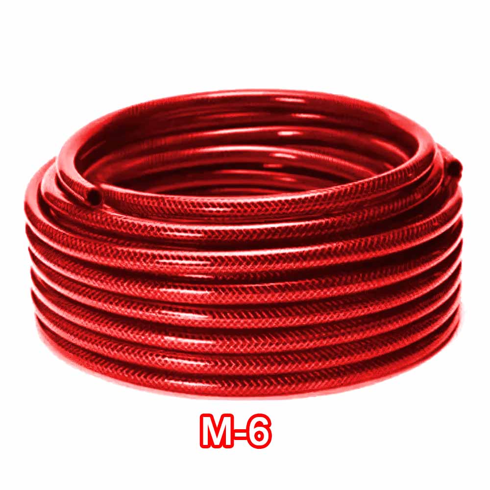 Manguera roja trenzad M6
