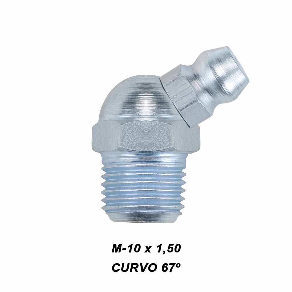 Alemite M10x1.50 curvo 67º