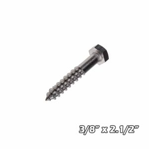 Tirafondo inox 3/8 x 2.1/2