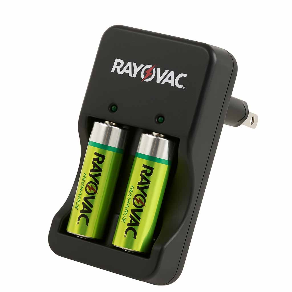 Cargador pilas Rayovac c/2 pilas AA
