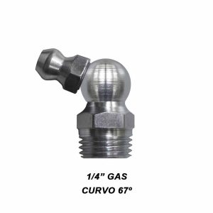 Alemite 1/4″ gas curvo 67º