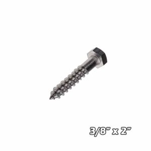Tirafondo inox 3/8 x 2″