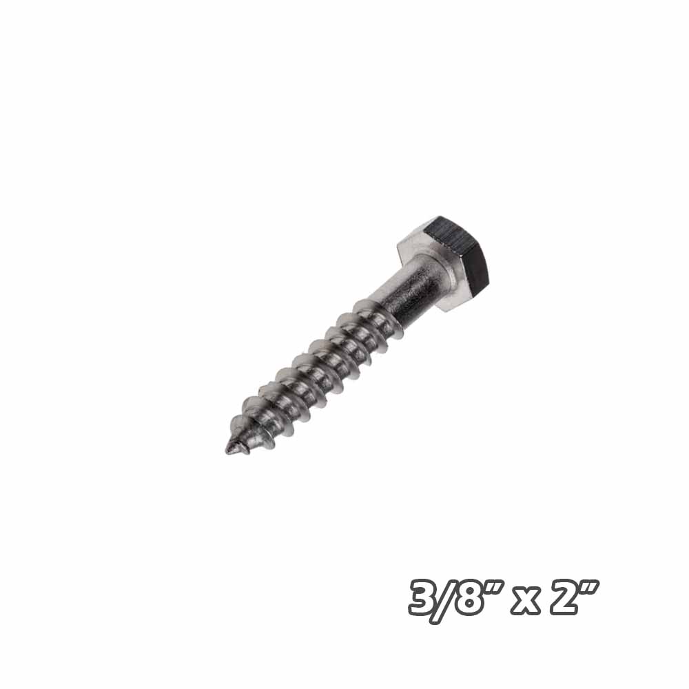 Tirafondo inox 3/8 x 2″