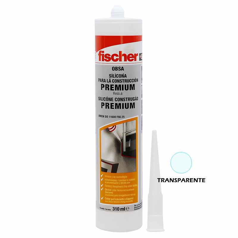 Silicona Neutra Transp Fischer cartucho x 260 ml