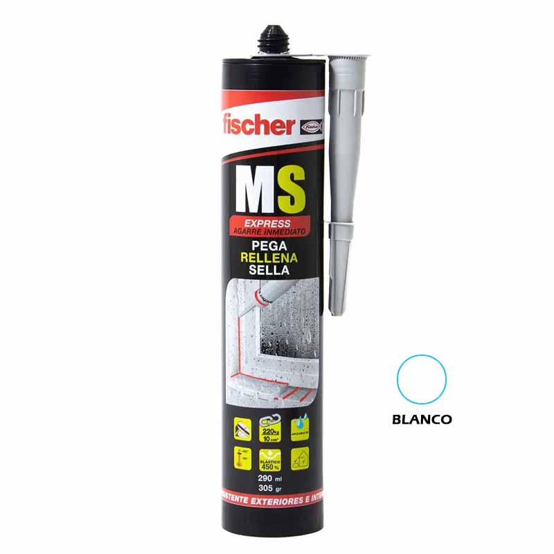Sellador adhesivo Fischer MS Blanco x 290ml