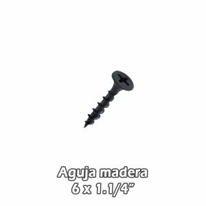 Torn aguja madera Negro 6×1.1/4