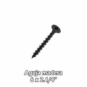 Torn aguja madera Negro 6×2.1/4